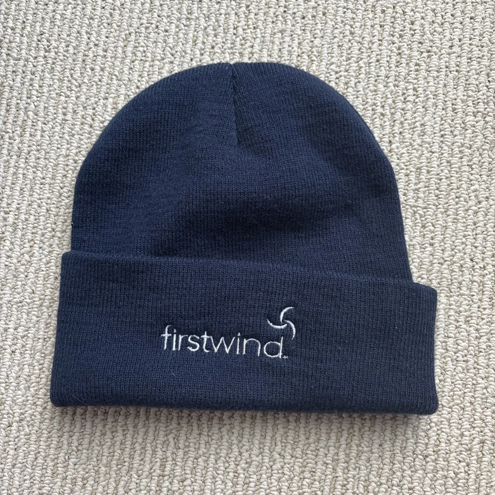 FirstWind Renewable Energy Wind Turbines Acrylic Winter Beanie Hat Cap Knit